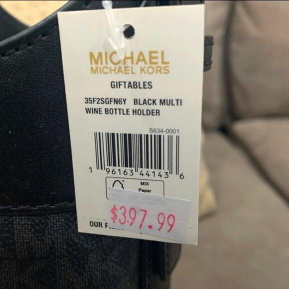 MICHAEL KORS SIGNATURE WINE BOTTLE HOLDER IN BLACK - Picture 4 of 4